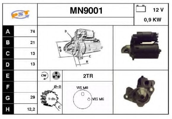 MN9001 SNRA Система стартера Стартер