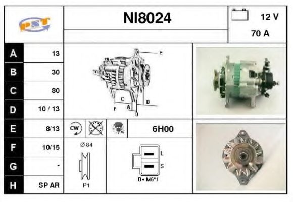 NI8024 SNRA Alternator Alternator