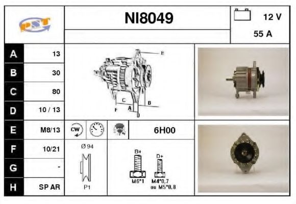NI8049 SNRA Alternator