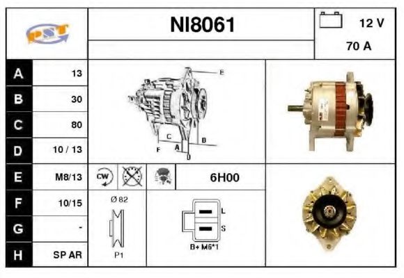 NI8061 SNRA Alternator Alternator