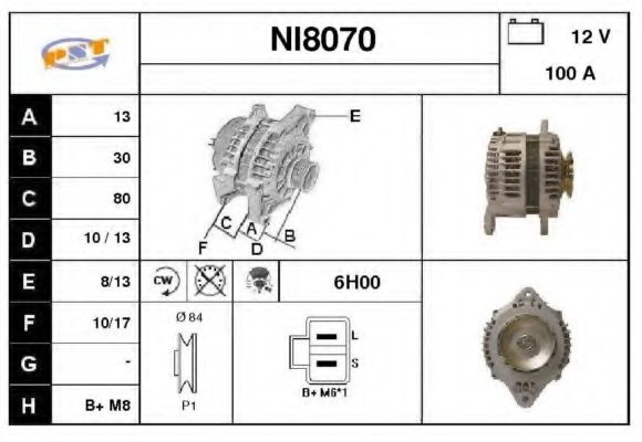 NI8070 SNRA Alternator