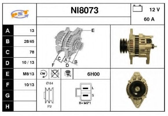 NI8073 SNRA Alternator
