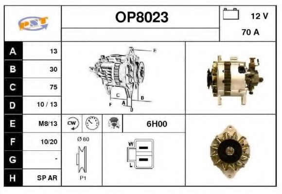 OP8023 SNRA Alternator