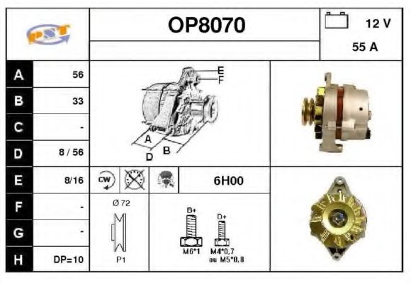 OP8070 SNRA Alternator Alternator