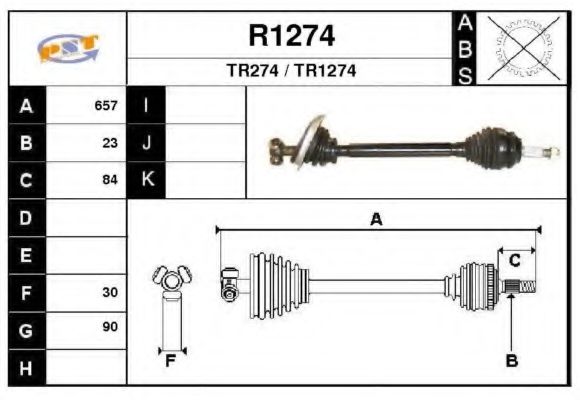 R1274 SNRA Timing Belt