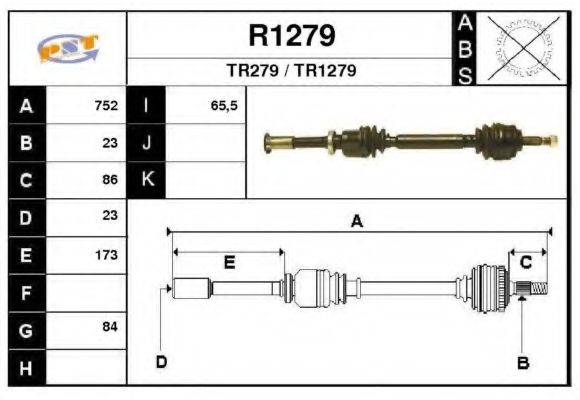 R1279 SNRA Belt Drive Timing Belt