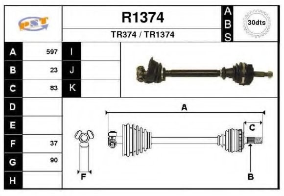 R1374 SNRA Timing Belt