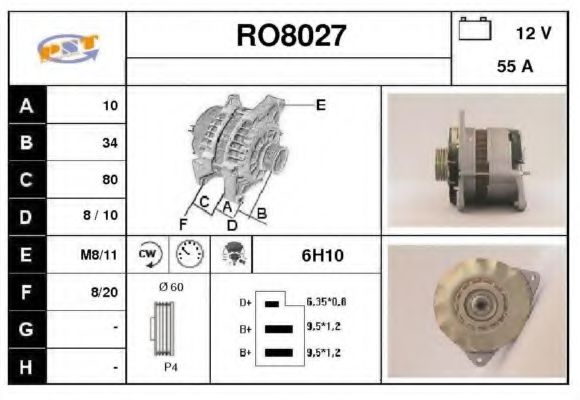 RO8027 SNRA Alternator