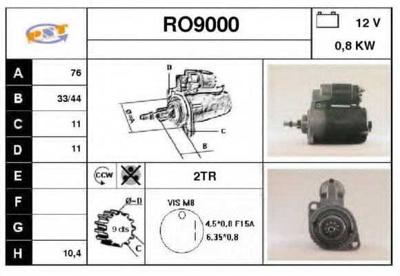 RO9000 SNRA Starter System Starter