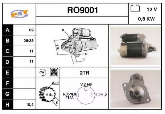 RO9001 SNRA Starter System Starter
