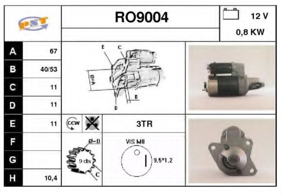 RO9004 SNRA Starter System Starter