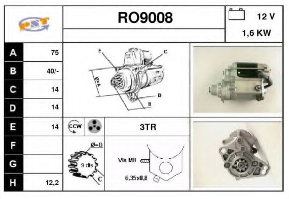 RO9008 SNRA Starter System Starter