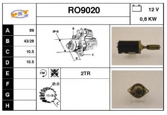 RO9020 SNRA Starter System Starter