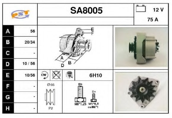 SA8005 SNRA Alternator
