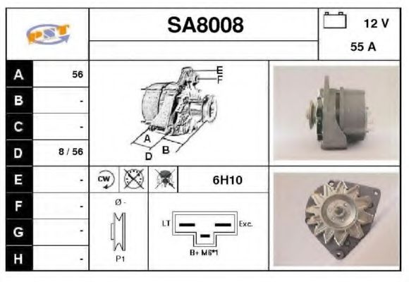 SA8008 SNRA Alternator
