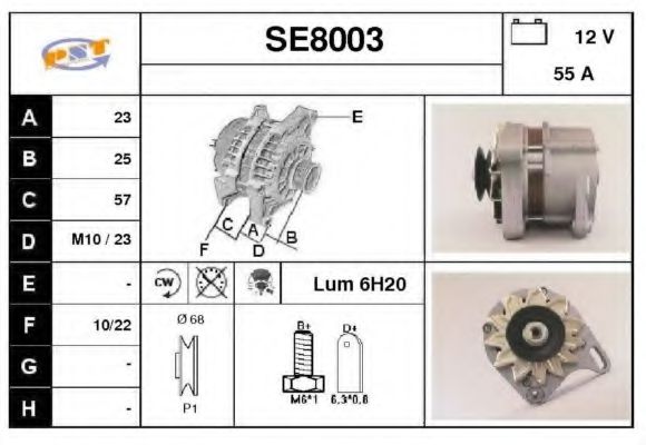 SE8003 SNRA Alternator