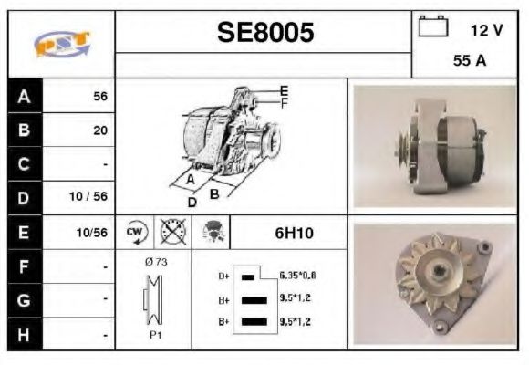 SE8005 SNRA Alternator Alternator