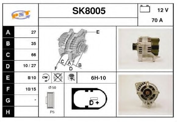 SK8005 SNRA Alternator