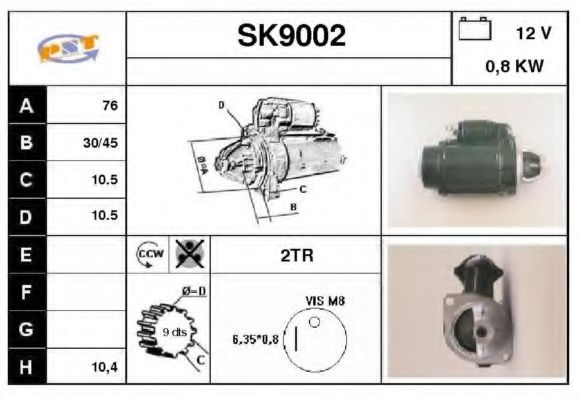 SK9002 SNRA Starter System Starter