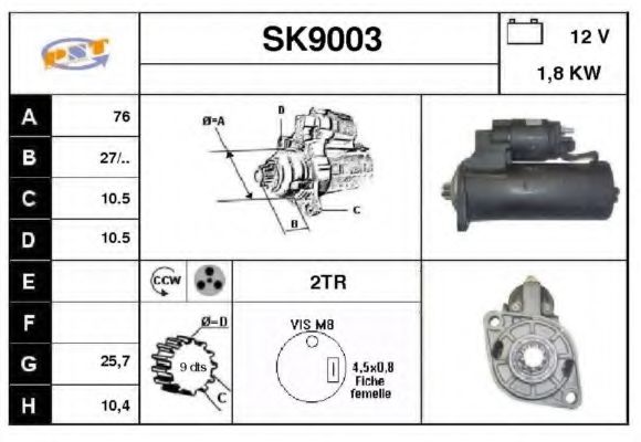 SK9003 SNRA Starter System Starter
