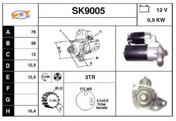 SK9005 SNRA Starter System Starter