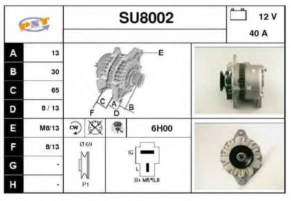 SU8002 SNRA Alternator Alternator