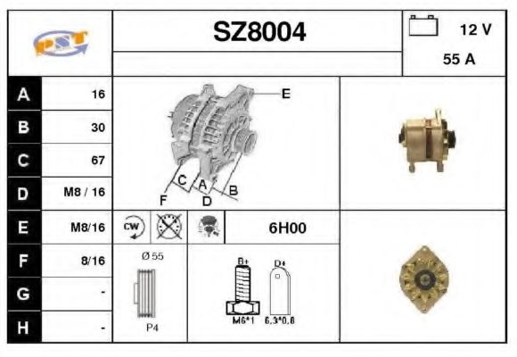 SZ8004 SNRA Alternator