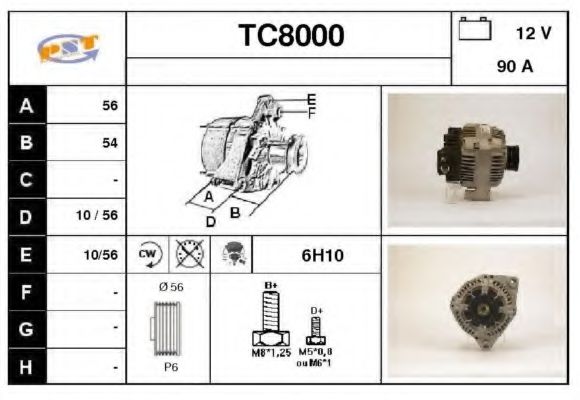TC8000 SNRA Alternator