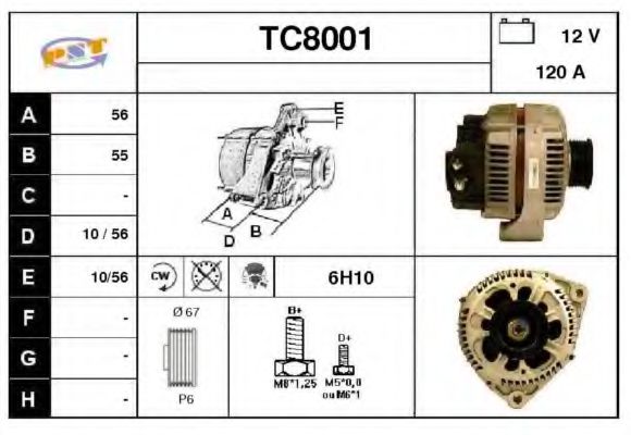 TC8001 SNRA Alternator