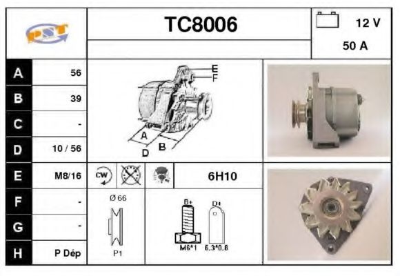 TC8006 SNRA Alternator Alternator