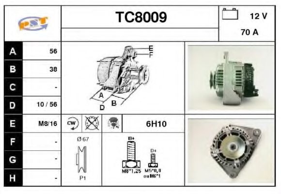 TC8009 SNRA Alternator