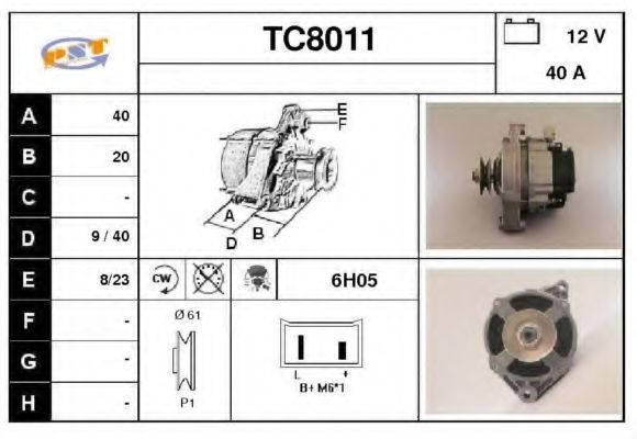 TC8011 SNRA Alternator