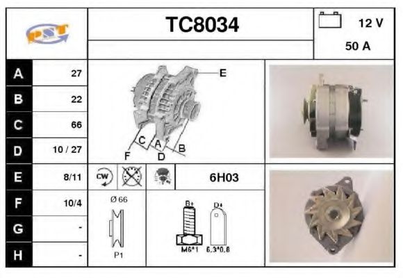 TC8034 SNRA Alternator
