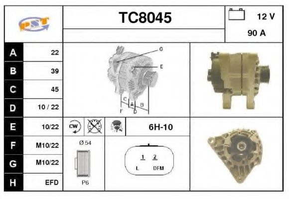 TC8045 SNRA Alternator