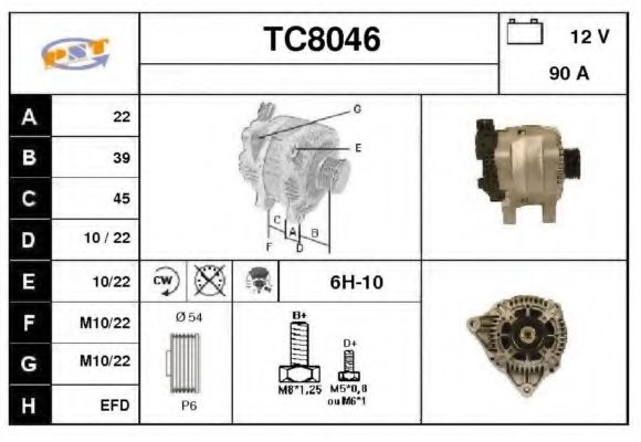 TC8046 SNRA Alternator
