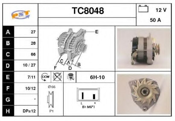 TC8048 SNRA Alternator Alternator