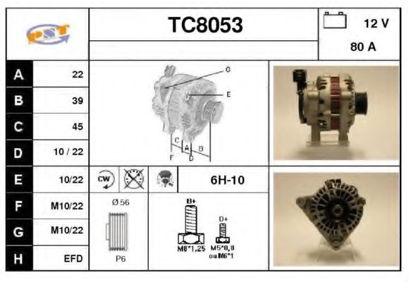 TC8053 SNRA Alternator