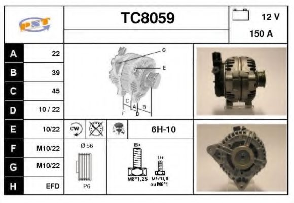 TC8059 SNRA Alternator