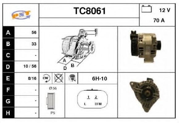 TC8061 SNRA Alternator