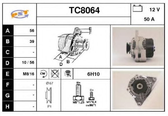 TC8064 SNRA Alternator