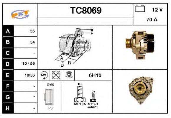 TC8069 SNRA Alternator