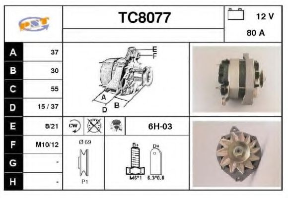 TC8077 SNRA Alternator