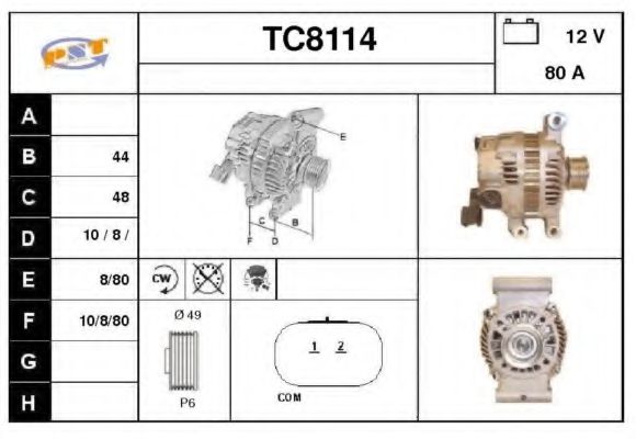 TC8114 SNRA Alternator
