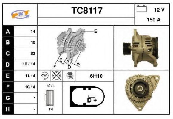TC8117 SNRA Alternator