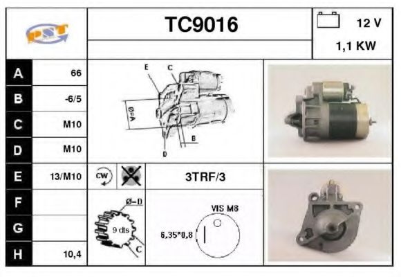 TC9016 SNRA Starter System Starter