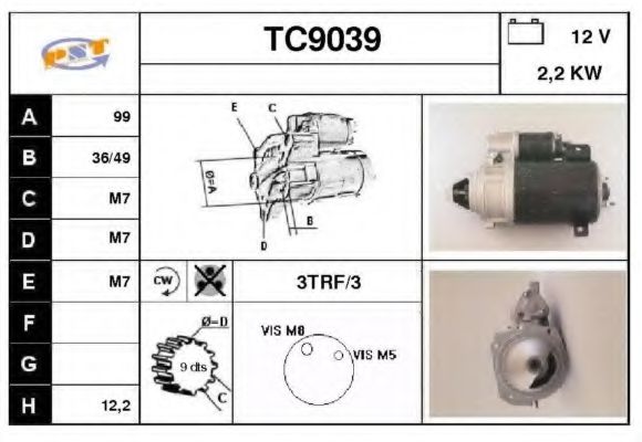 TC9039 SNRA Starter System Starter