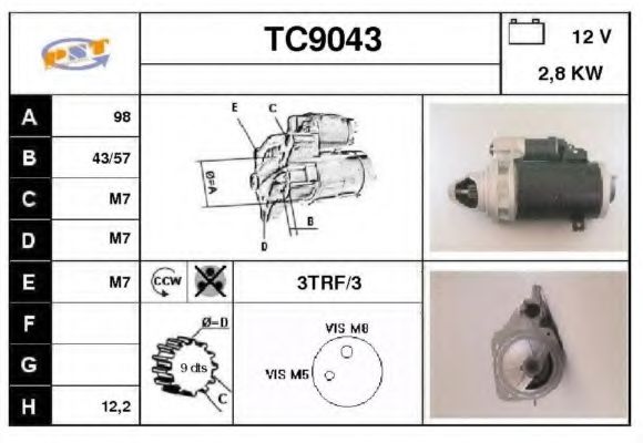 TC9043 SNRA Starter System Starter