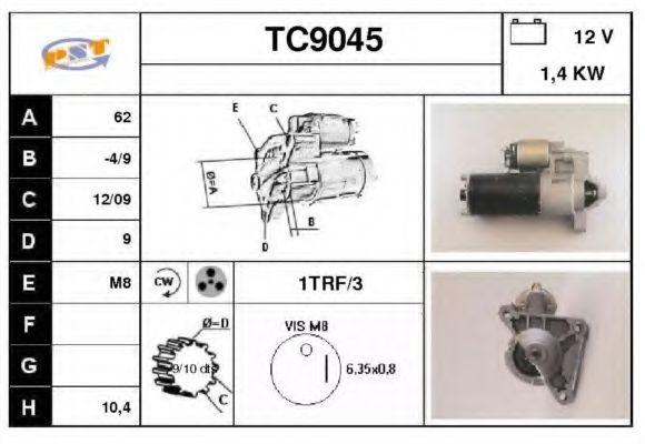 TC9045 SNRA Starter System Starter