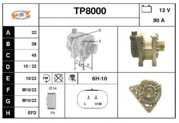 TP8000 SNRA Alternator