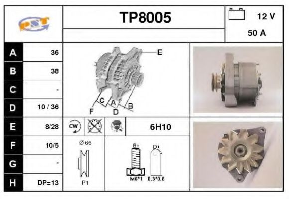 TP8005 SNRA Alternator